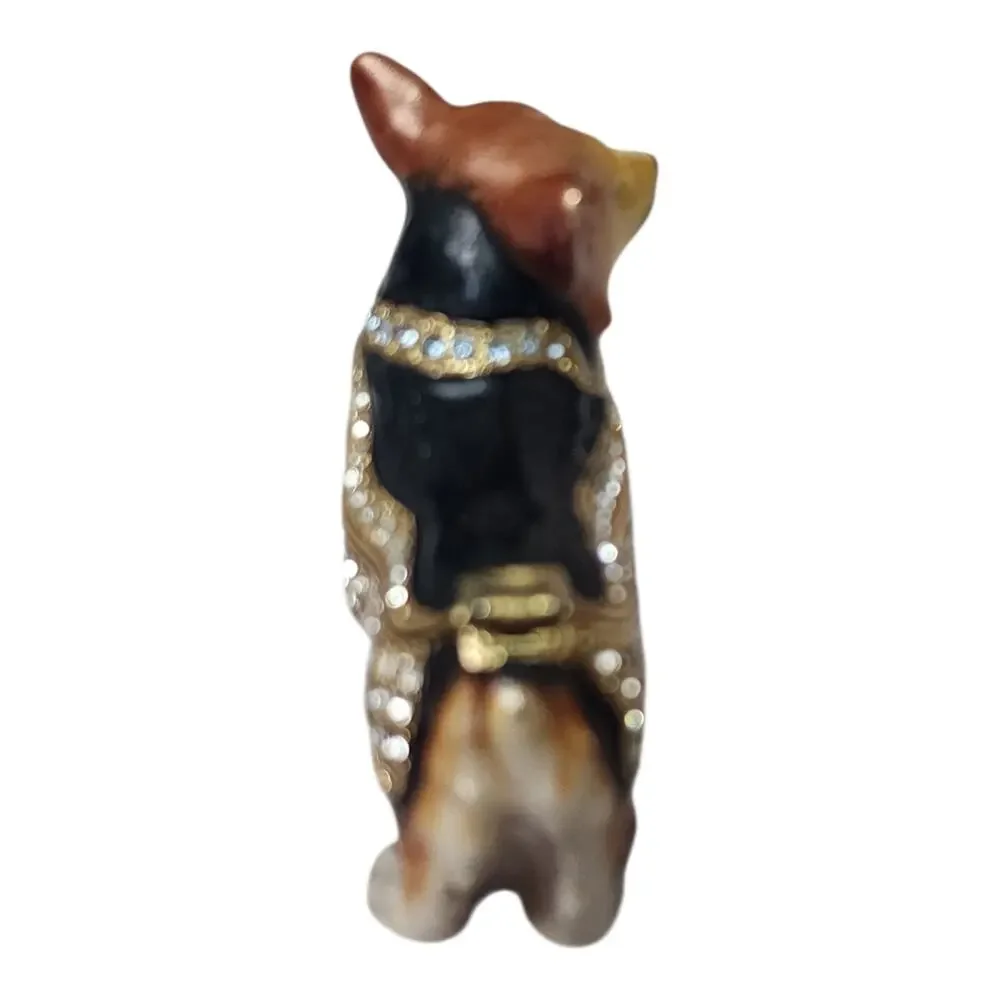 Bejeweled Enameled Pewter Corgi Dog Trinket Box Unbranded - Picture 6 of 7